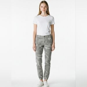 Paige Mayslie Camo Jogger Denim Pants 28 NWT (Box10)